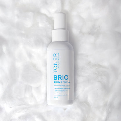 Skin Renew Toner laying in cotton cloud. Soft mist as a cotton will soothe your sensitive skin.